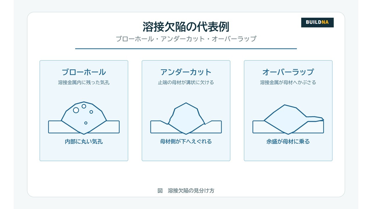 溶接欠陥の代表例
